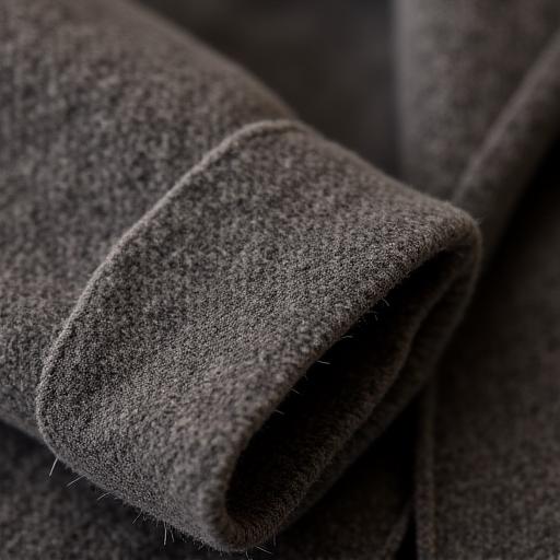 A neatly repaired seam on a high-quality wool jacket.